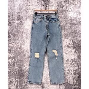 New Ruti Jeans 00 Womens 90s Loose Fit Distressed Denim